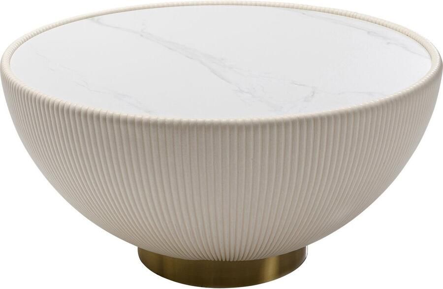 Kare Design Salontafel Endless Vegas wit Ø71cm