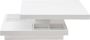 Salontafel FAUSTO II Draaiblad Wit gelakt mdf L 80 cm x H 34 cm x D 80 cm - Thumbnail 1