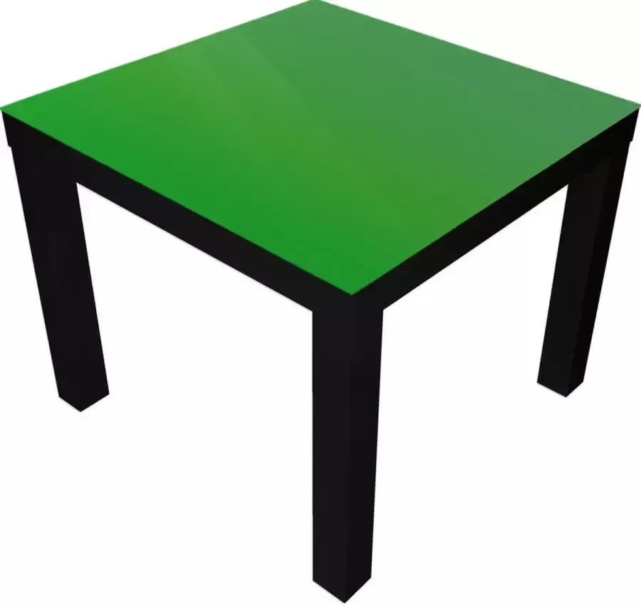 Salontafel Glas Bijzettafel Woonkamer Koffietafel Ikea Lack Onderstel Lichtgroen 55x55cm