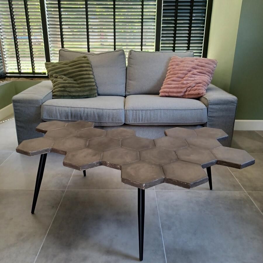 Salontafel Honeycomb Vintage Look