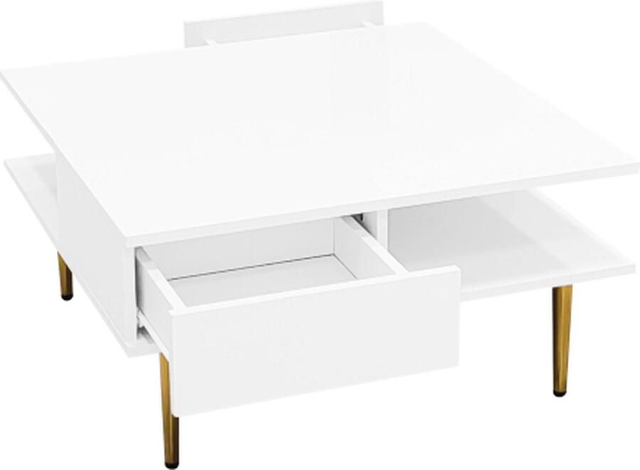 Zonder merk Gotagee Salontafel Hoogglans Lades Bijzettafel Lounge Tafel