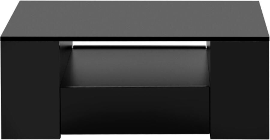 GOTAGEE Salontafel hoogglans woonkamermeubel 2 lades en 2 planken bijzettafel (95 x 53 x 37cm)