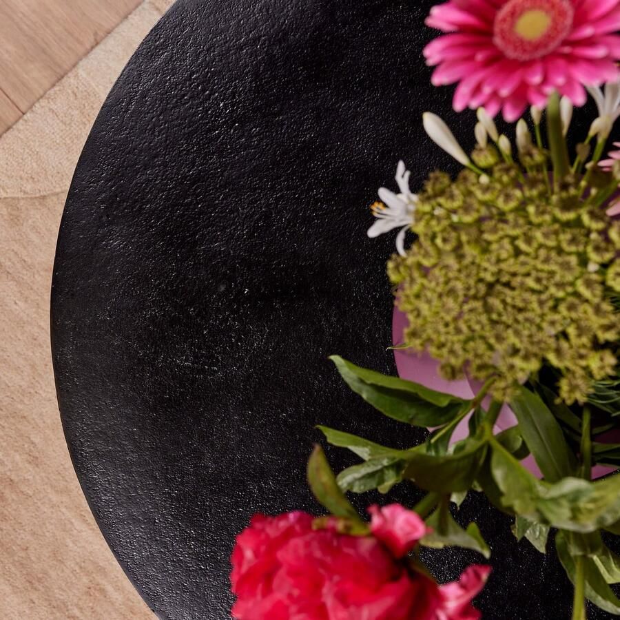 Salontafel Industrieel Salontafel Lecia Salontafel black 80 cm