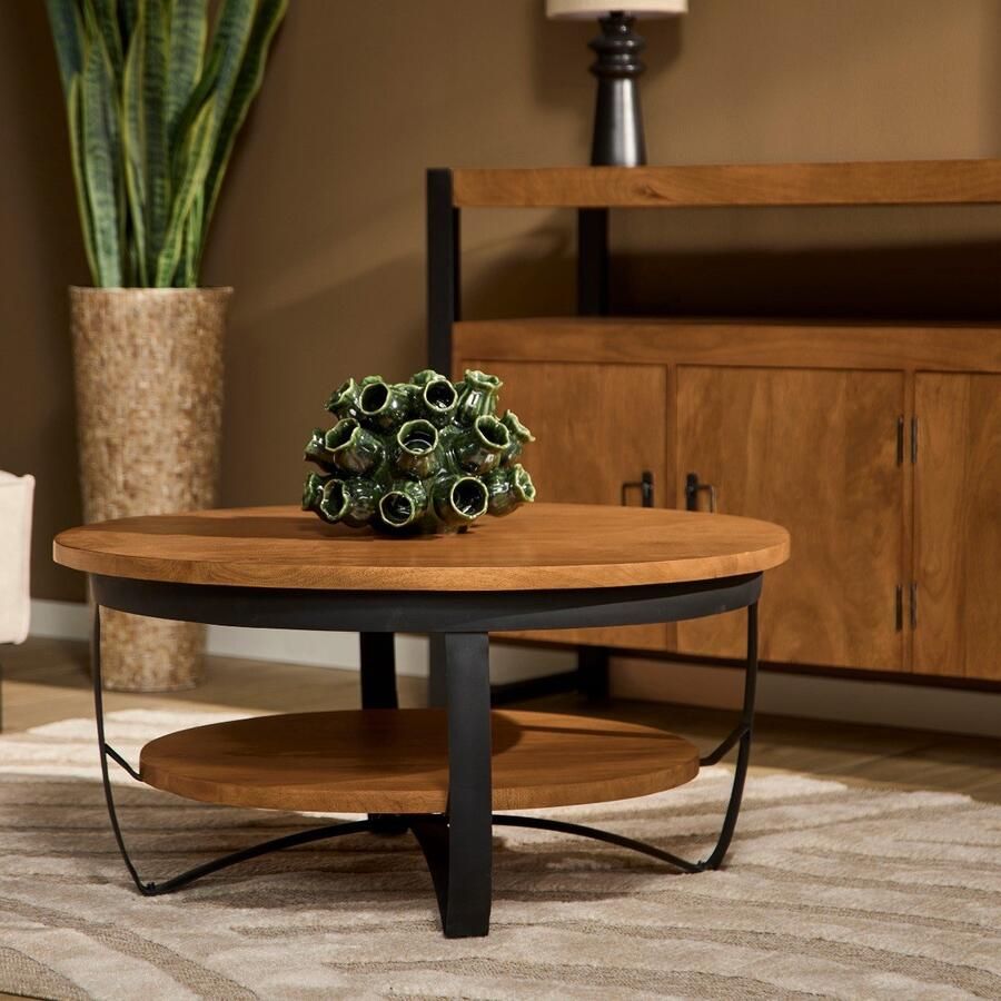 Mangoe Meubels Salontafel industrieel Salontafel Sanne Salontafel naturel 95 cm - Foto 3