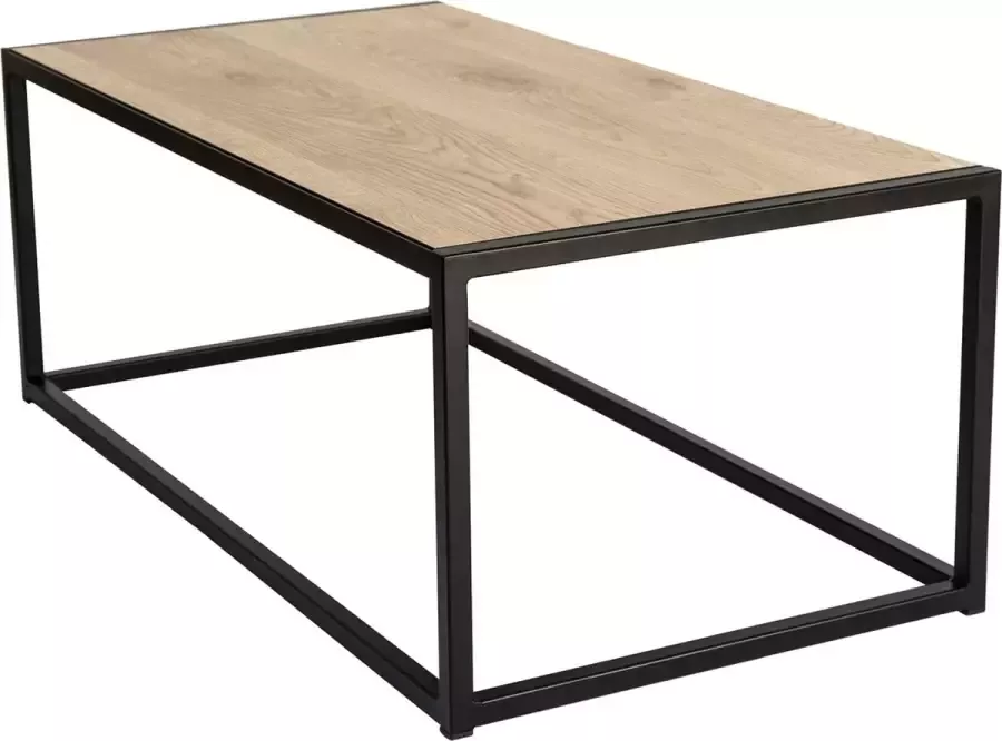 Salontafel Industrieel Zwart Metaal Naturel Eik 1150 x 650 x 413 MY Own Table 007B