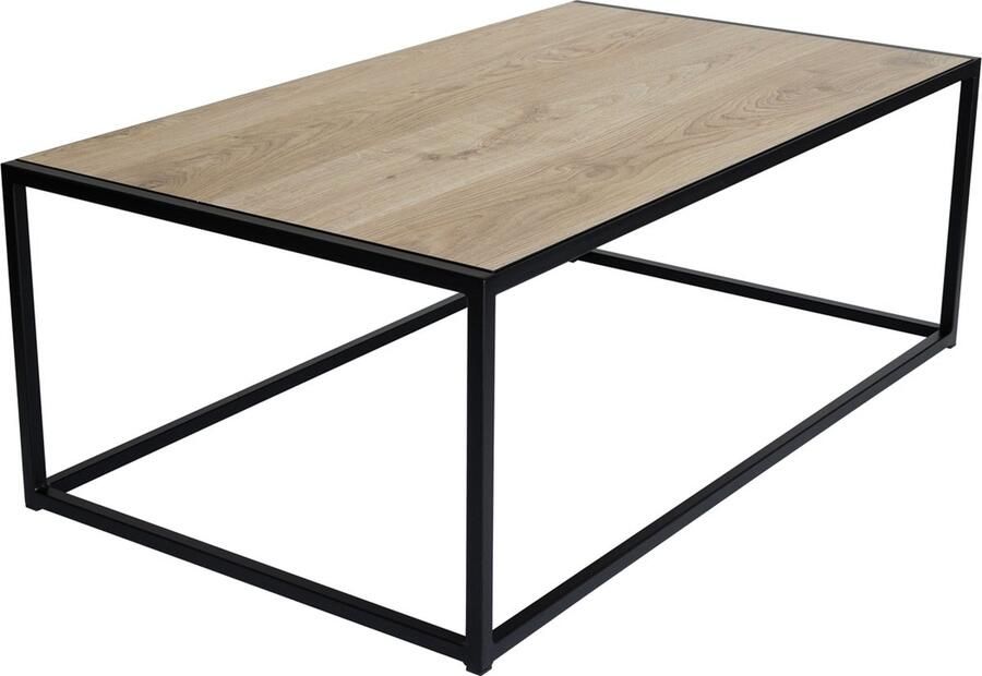 Salontafel Industrieel Zwart Metaal Naturel Eik 1150 x 650 x 413 MY Own Table 007B