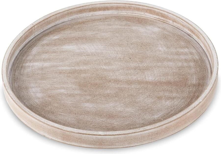 Decoratieve salontafel lade wit gewassen houten dienblad rustieke houten dienbladen boerderij middelpunt kaarsenhouder huisdecoratie Ottomaanse toonbank display woonkamer