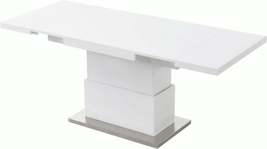 Vente-unique Salontafel LAURIA 2 in 1 Verhoogbaar en uittrekbaar Gelakt mdf Wit L 180 cm x H 75 cm x D 75 cm - Foto 3