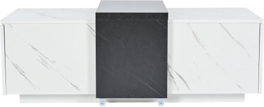 Zonder merk Gotagee Salontafel marmer decoratie bijzettafel woonkamer tafel opbergtafel voor de woonkamer bureau