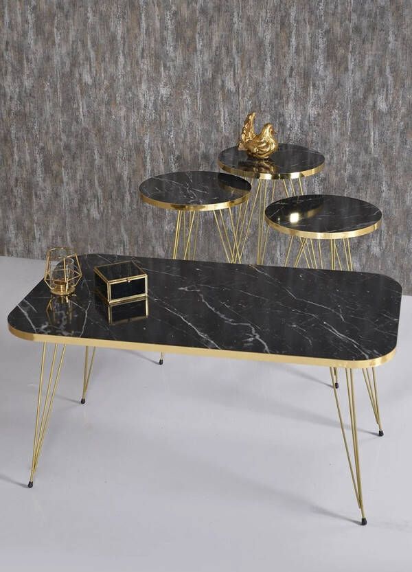 Salontafel Marmer look Salontafel set Bijzettafels Modern