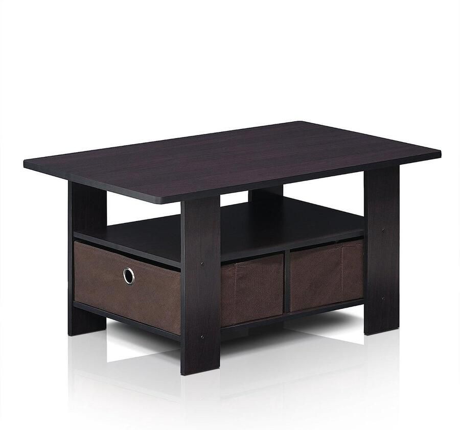 Salontafel met lade donker walnoothout Andrey