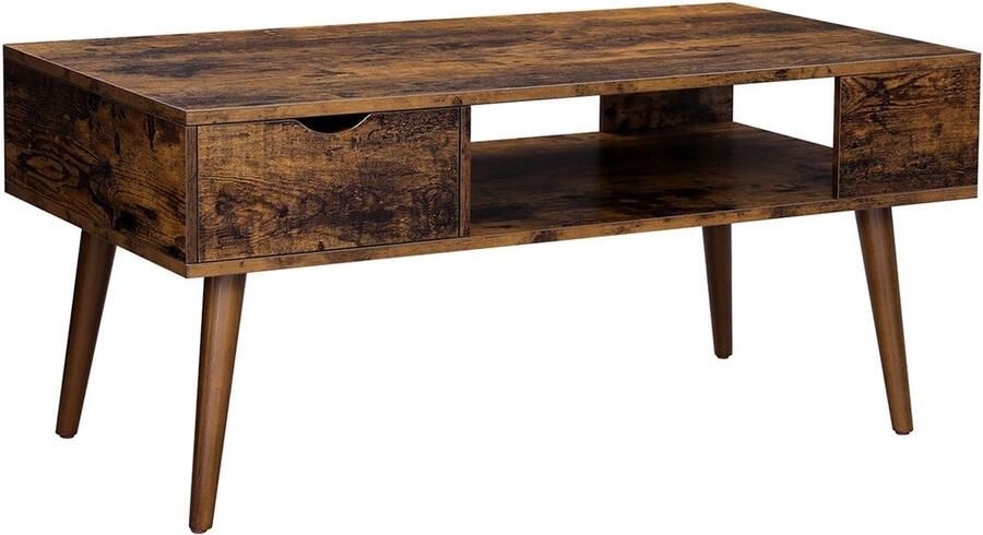 Coffee Table with Drawer Living Room Table Brown Table Storage Space 100cm x 50cm x 45cm
