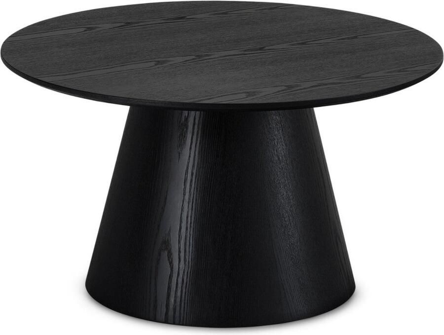 Rootz Living Rootz Salontafel Modern middelpunt Eigentijdse ronde tafel Stevige MDF-constructie Ruim 80x80x45 cm Eenvoudig onderhoud