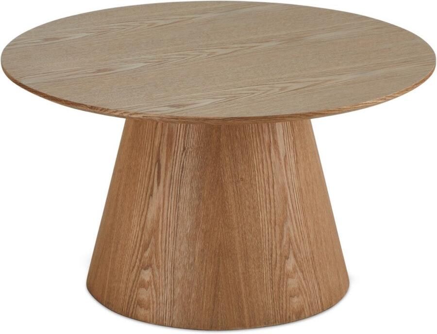 Rootz Living Rootz Salontafel Moderne Middentafel Stijlvol Woonkamermeubilair Duurzaam MDF & Eiken Fineer Ruim 80cm x 80cm x 45cm