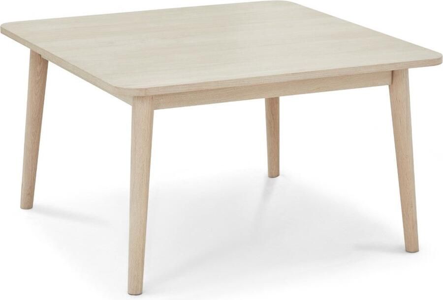 Rootz Living Rootz Salontafel Moderne Salontafel Stijlvolle Middentafel Duurzame Eiken Constructie Elegante Witte Olie Afwerking Functioneel Vierkant Ontwerp 90cm x 90cm x 52cm