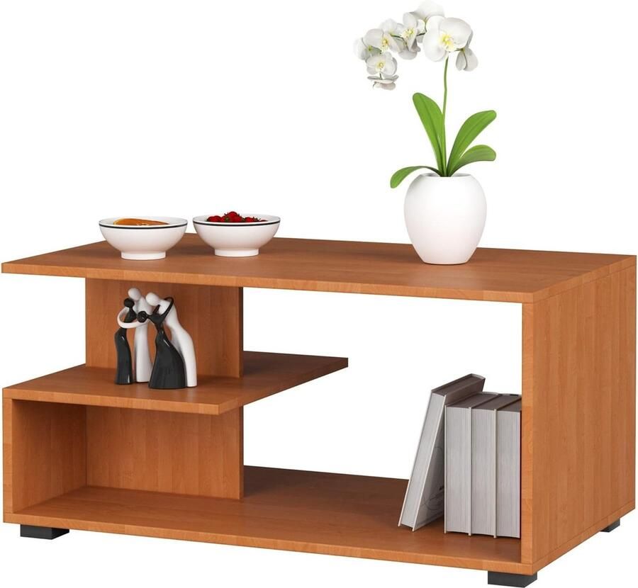 Senza Marchio Salontafel Pin 90x45x51 cm Kast voor Woonkamer Slaapkamer Kast Woonkamer Minimalistisch Modern Design Laminaatbord 16mm Kleur Els