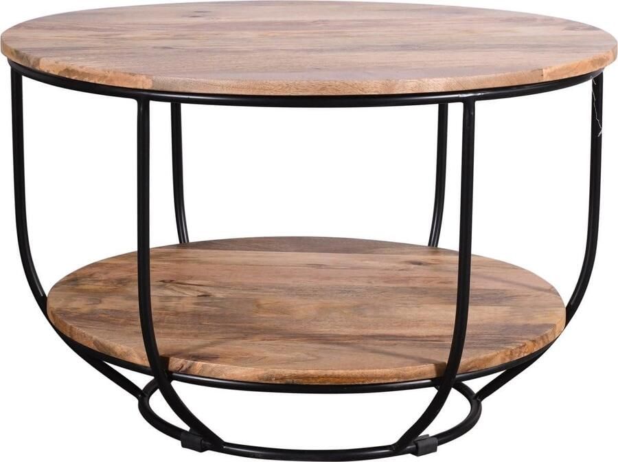Salontafel Rond 70 cm Mangohout Elegant