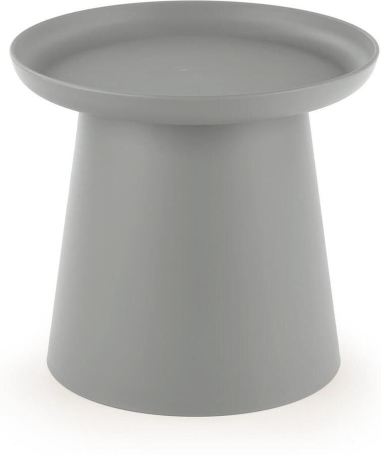 Salontafel Rond Grijs – 90x90x46 cm – Modern Minimalistisch – Kunststof – Onderhoudsvriendelijk – Voor Woonkamer & Lounge