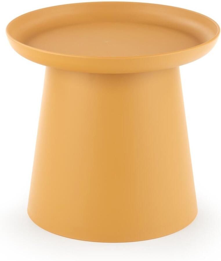 Salontafel Rond Oranje – 90x90x46 cm – Modern Minimalistisch – Kunststof – Onderhoudsvriendelijk – Voor Woonkamer & Lounge