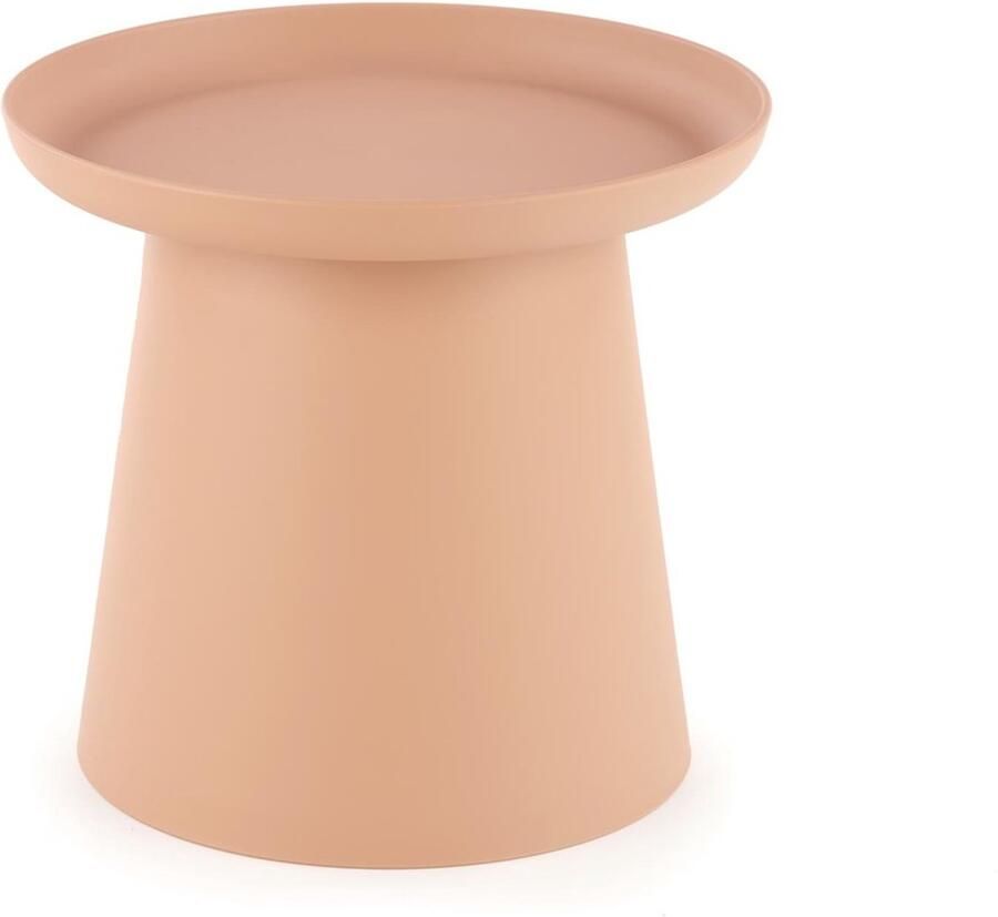 Salontafel Rond Roze – 90x90x46 cm – Modern Minimalistisch – Kunststof – Onderhoudsvriendelijk – Voor Woonkamer & Lounge