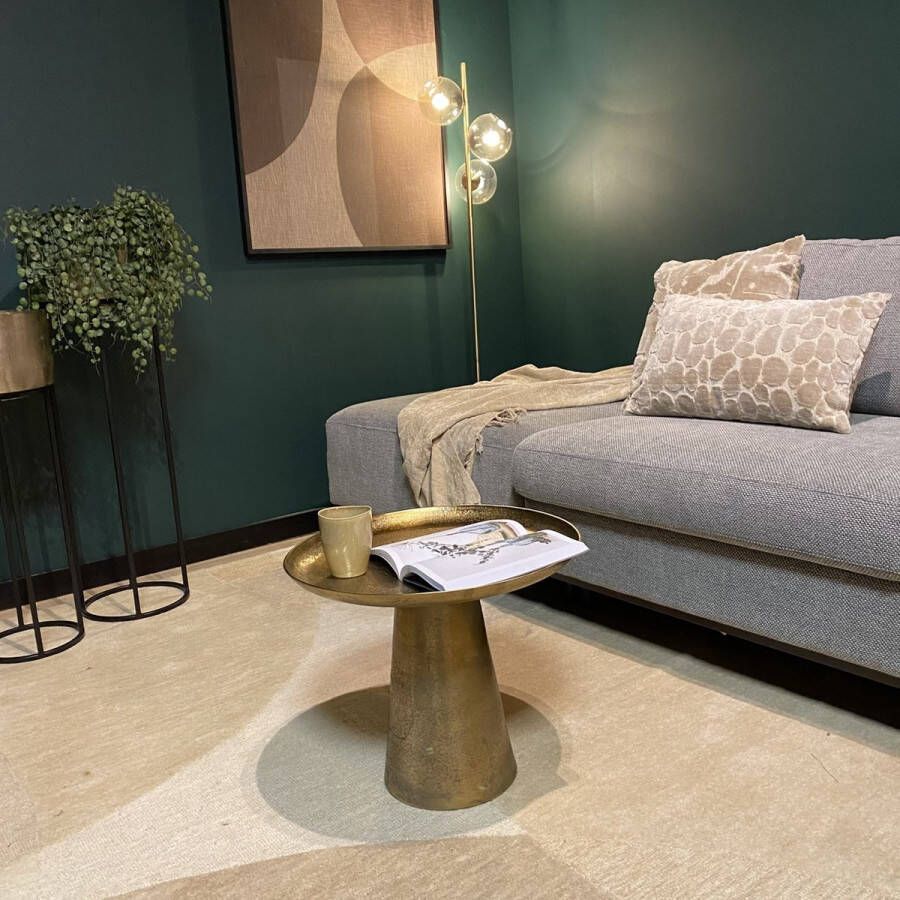 Salontafel rond Salontafel industrieel salontafel goud 50 cm