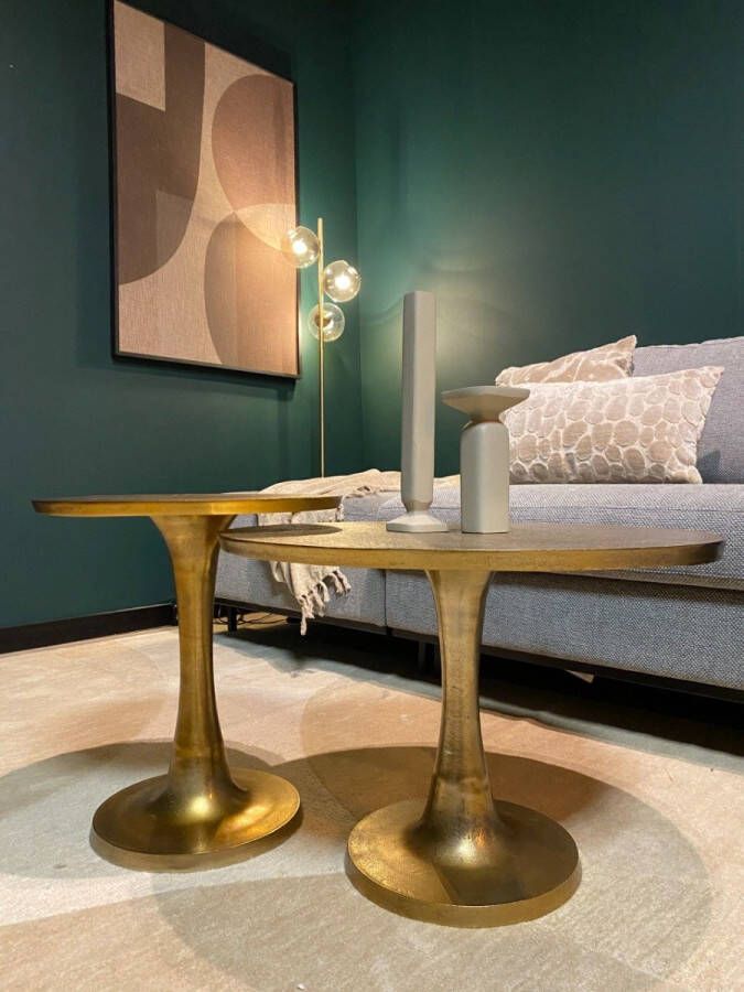 Salontafel Ronde salontafel goud