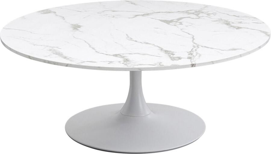 Salontafel Schickeria marmerprint wit Ø110cm Kare Design