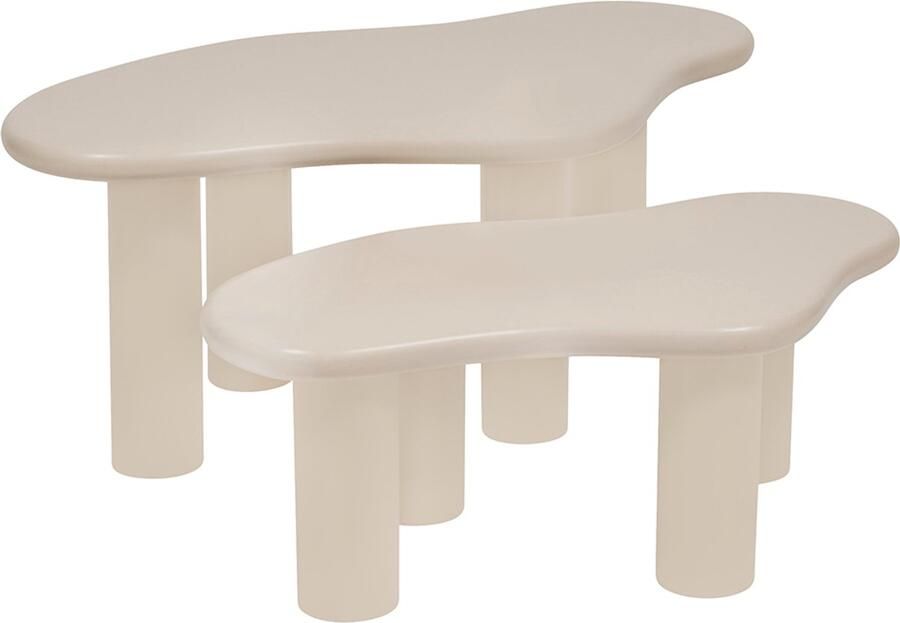 Salontafel Set Isaline Ivoor