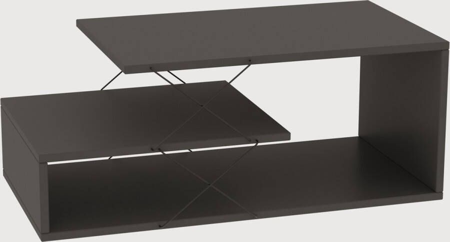 Hannah Home Giga Meubel Salontafel Antraciet Hout 100x50x40cm Cayenne