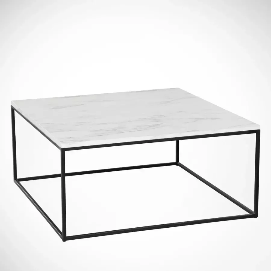 Salontafel Stijlvol Zwart & Wit 75x43x75cm Duurzaam Melamine