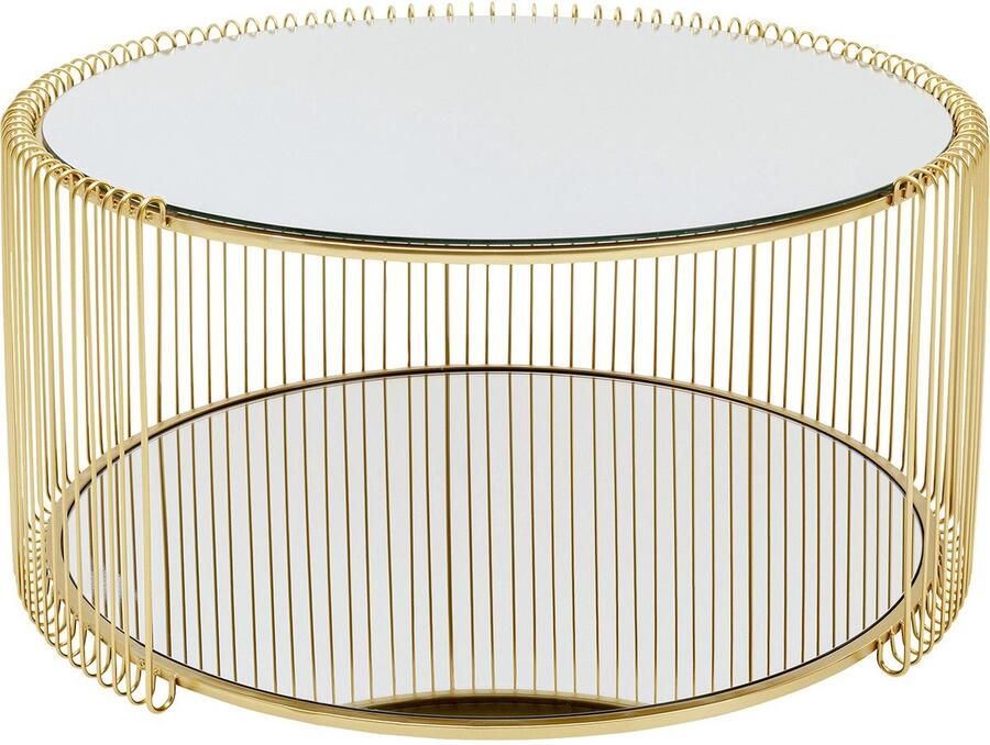 Salontafel Wire Double Ø80cm messing Kare Design