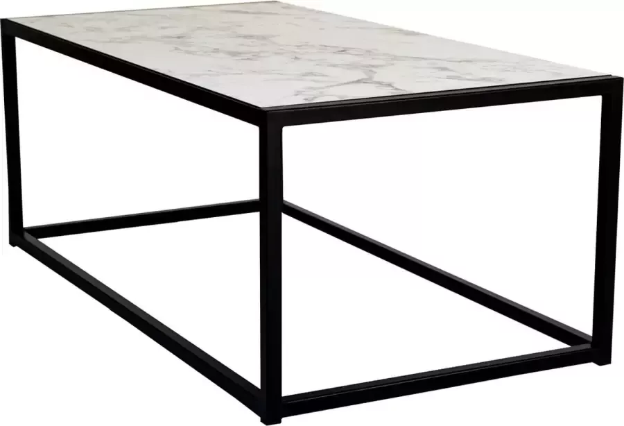 Salontafel Zwart Metaal Eik 96 x 50 x 37 MY Own Table 003C