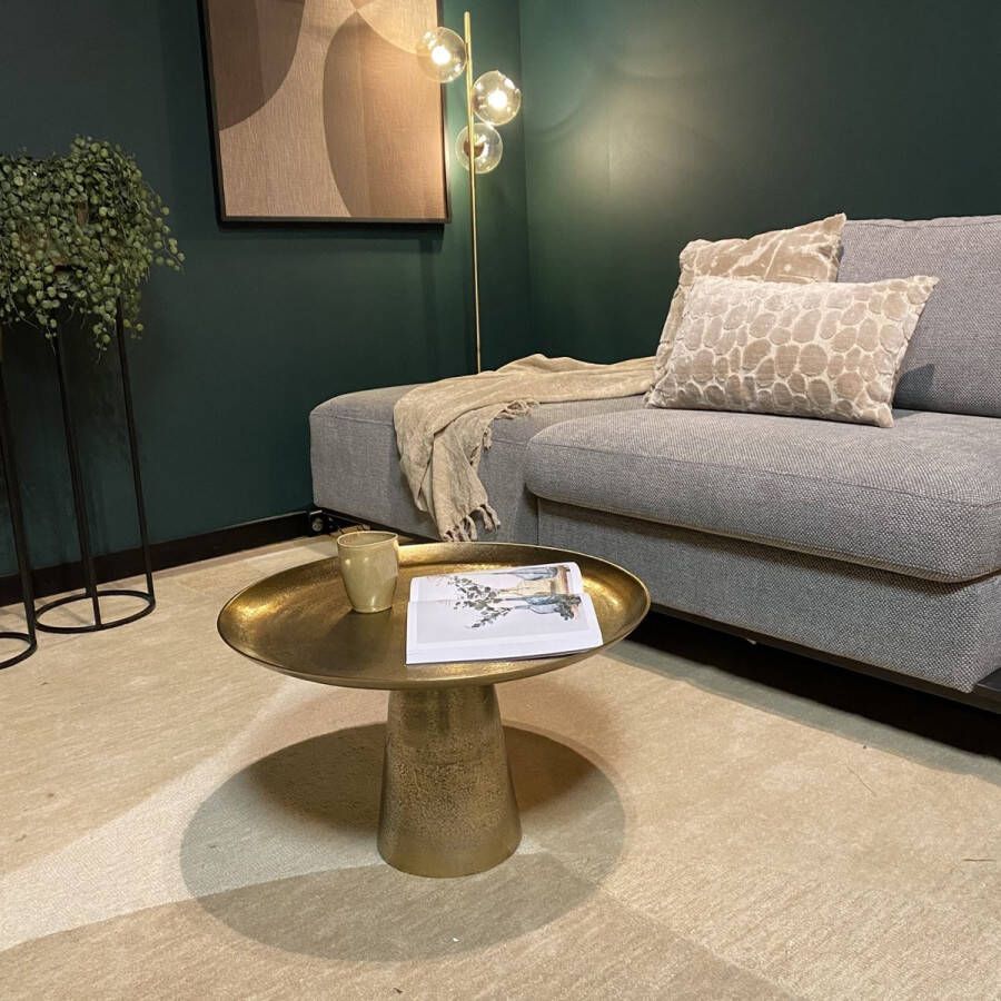 Salontafels rond Salontafel goud Salontafel industrieel 58cm