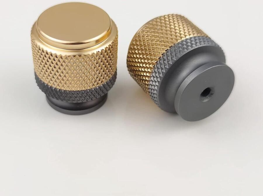 Sander Shop 2 Stuks Kastgrepen Goud Moderne Handgrepen Deurgrepen Keuken Ladegrepen met één gat Vintage Meubelgrepen Voor Keukenkasten Commode Garderobe(Gouden Grijs)