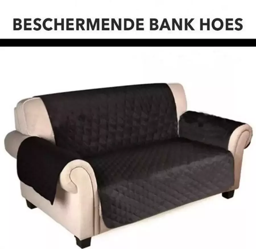 Sandesen Bankbescherming bankbeschermer. cm lang en 125 cm breed voor het zitgedeelte + 50 cm Zwart