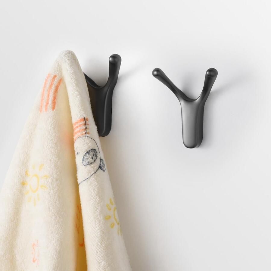 SARIHOSY 5-pack kapstokhaken zwart antieke messing dressoirhaken waterdicht gepolijst mat V-vormige haken voor kantoor