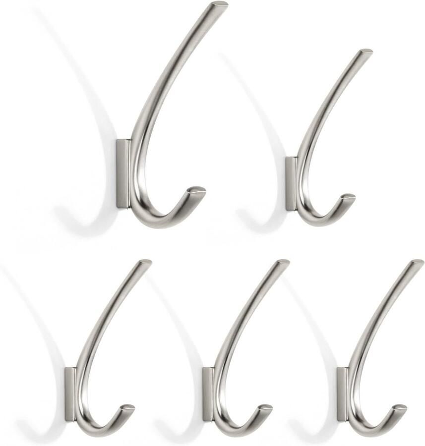 SARIHOSY Miniatuur wandhaken zwart en grijs metalen rail en decoratieve haken om op te hangen verchroomde messing wandhaken zwart en grijs gemonteerde deurkapstok