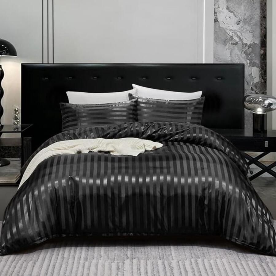 Satijnen Beddengoedset Hoogwaardige Kwaliteit Set van 3 155x220 cm