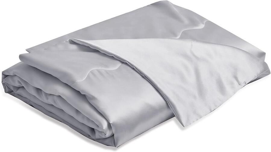 Satijnen koelende deken 200 x 200 cm Luxe zacht en ademend zomerdeken voor bed bank en onderweg