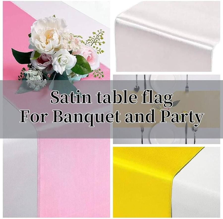 Satijnen tafelloper bordeauxrood 1 stuk 30 5 x 274 3 cm