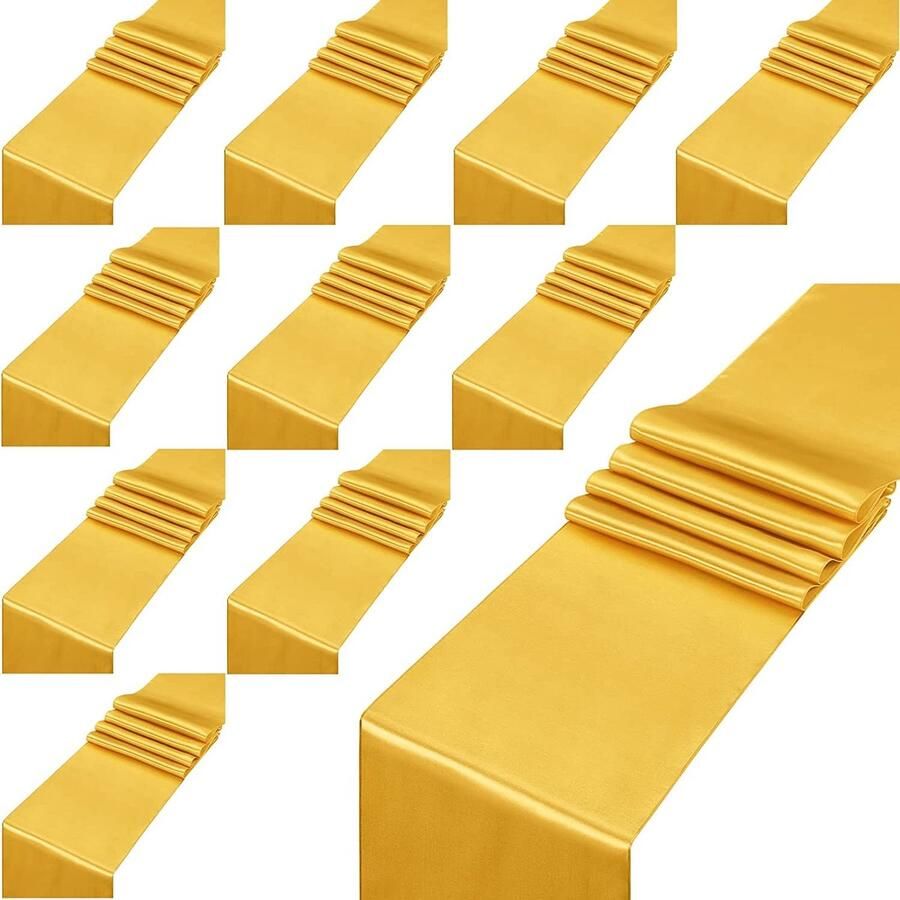 Satijnen Tafelloper Luxe uitstraling Set van 12 30 cm x 275 cm