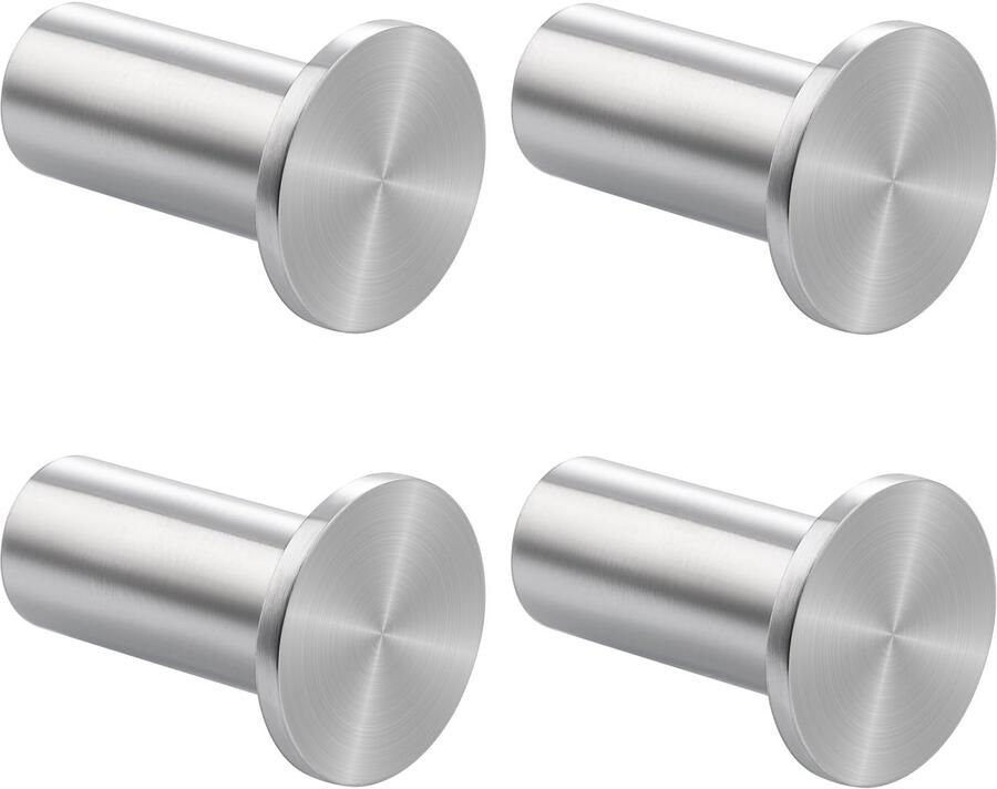 SAYAYO Kapstok Wandkapstok Geborstelde Haak om te Schroefen Handdoekhaak RVS Wandhaak 4 Stuks Kapstok voor Badkamer Keuken Slaapkamer
