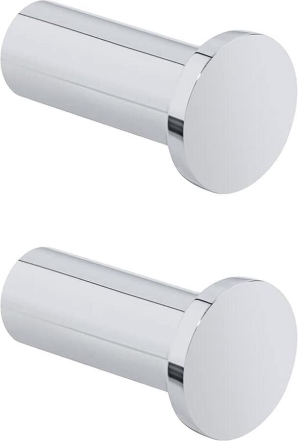 SAYAYO Kapstokhaak RVS Kapstokhaak Wandhaak voor het vastschroeven Handdoekhaak Wandhaak Kapstokhaak Gepolijst 2 Stuks voor Badkamer Keuken Slaapkamer EGOY001Y-C-2P