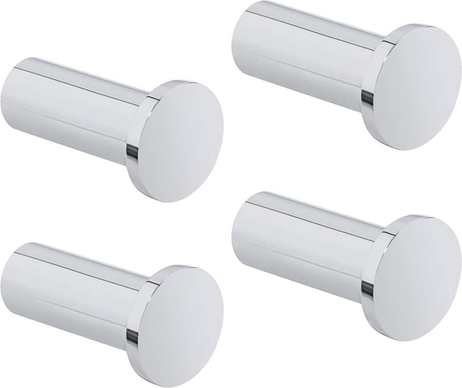 SAYAYO Kapstokhaken RVS Kapstokhaken Wandhaken voor het vastschroeven Handdoekhaken Wandhaken Kapstokhaken Gepolijst 4 Stuks voor Badkamer Keuken Slaapkamer EGOY001Y-C-4P