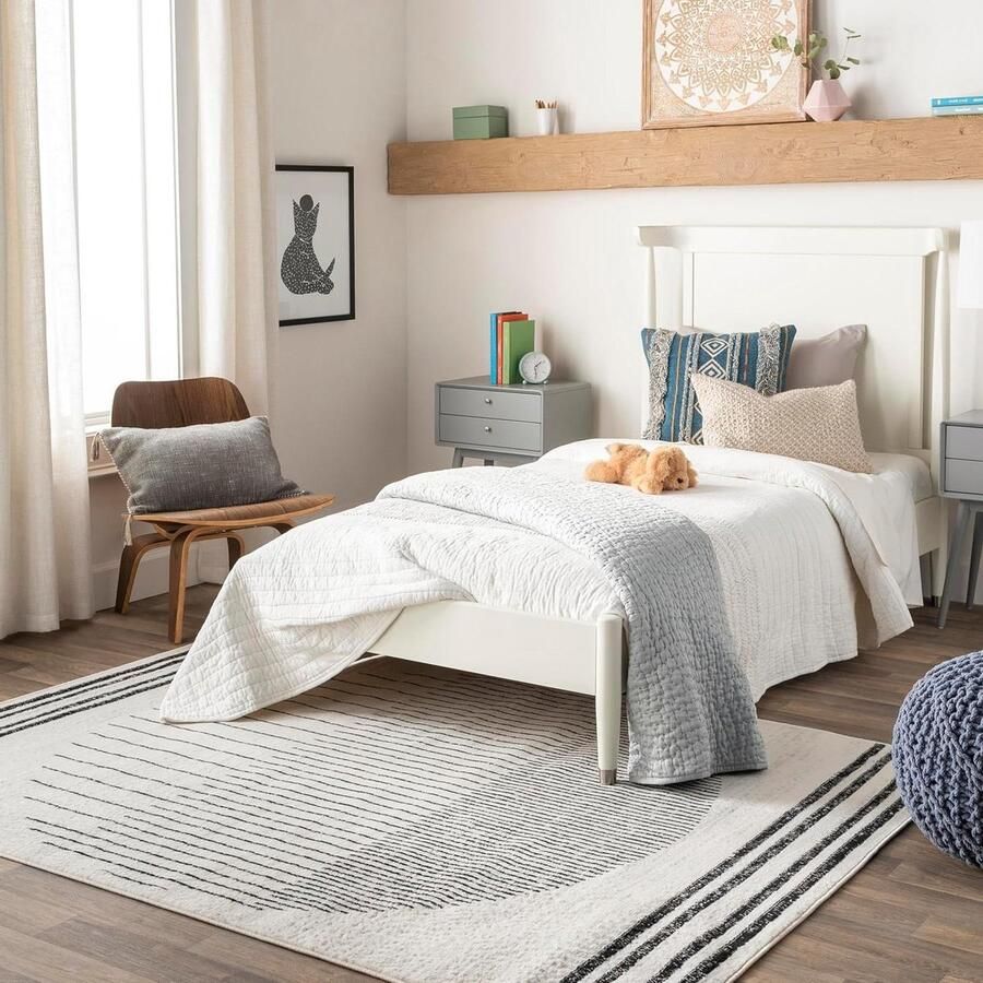 Geometrisch Nairobi tapijt Scandi Azteekse abstracte tapijten boho-tapijtstijl stofdicht 130 x 170 cm