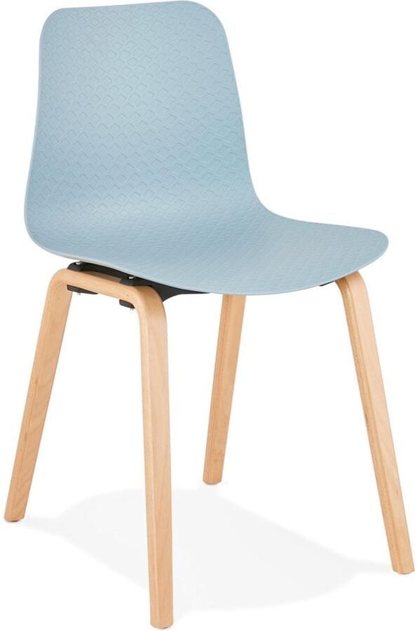 Scandinavische Blauwe Stoel Elegant Design Hoog Zitcomfort Tijdloze Stijl