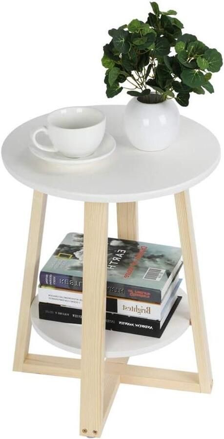 Scandinavische stijl bijzettafel van decoratief hout voor de woonkamer