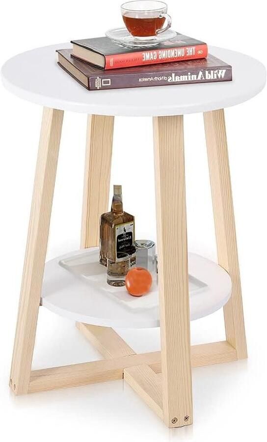 Scandinavische stijl dubbele bijzettafel bijzettafels en salontafels in Scandinavische stijl