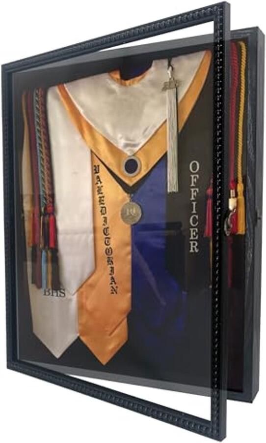 Schaduwdoos Fotolijst voor Herinneringen Diepe Vitrine met Vensterdeur Uniek Ontwerp