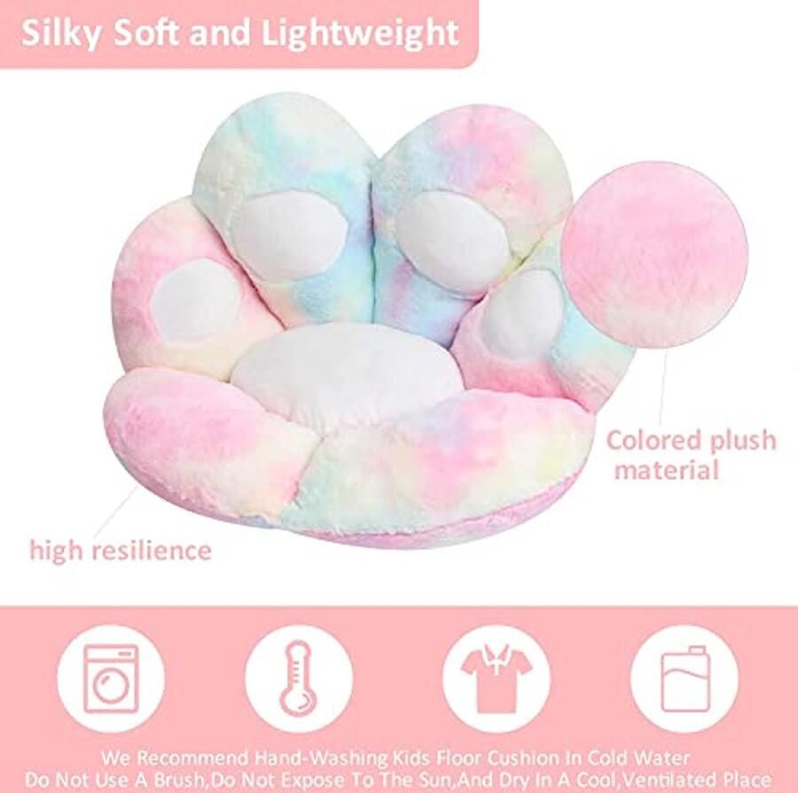 Schattig Kattenpoot Kussen voor Stoelen en Banken Warm Vloerkussen en Buitendecoratie (70x70cm)